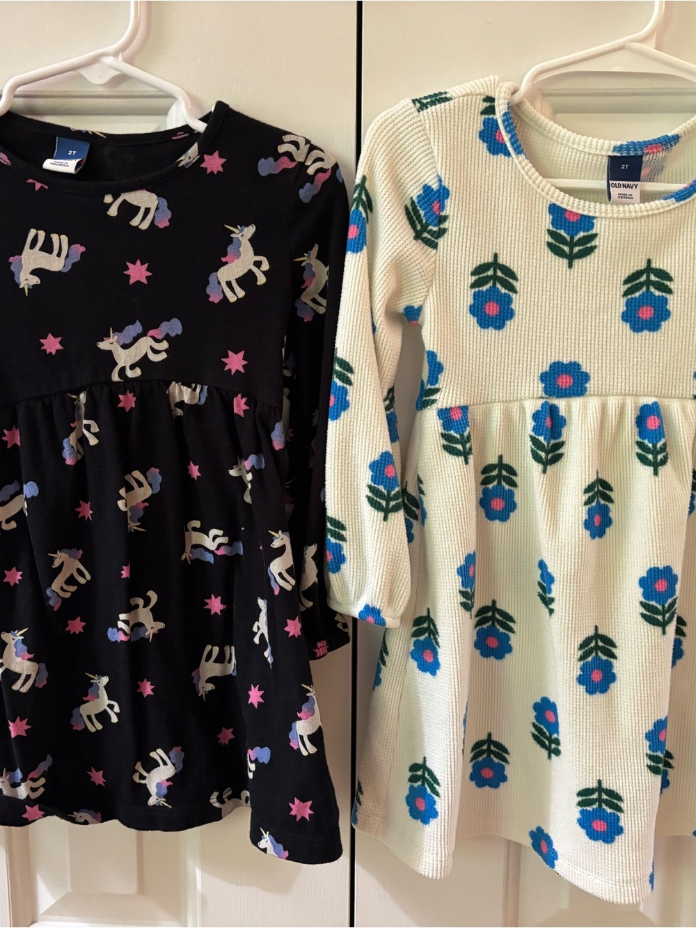 Old Navy Toddler Unicorn and Flower Print Fall Dresses Top - 2T